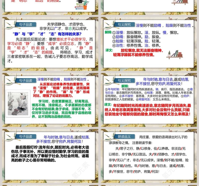 课文解析人教版七年级语文上册诫子书语文课件PPT第4张