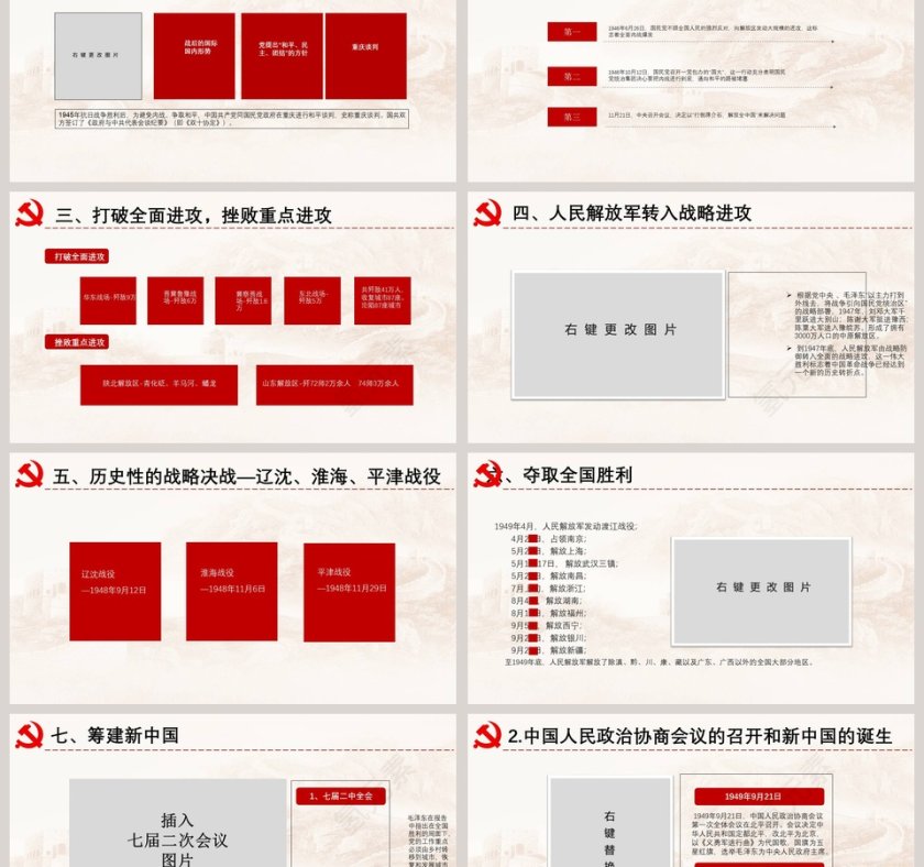 光辉的历程伟大的成就辉煌98载党史PPT模板第12张