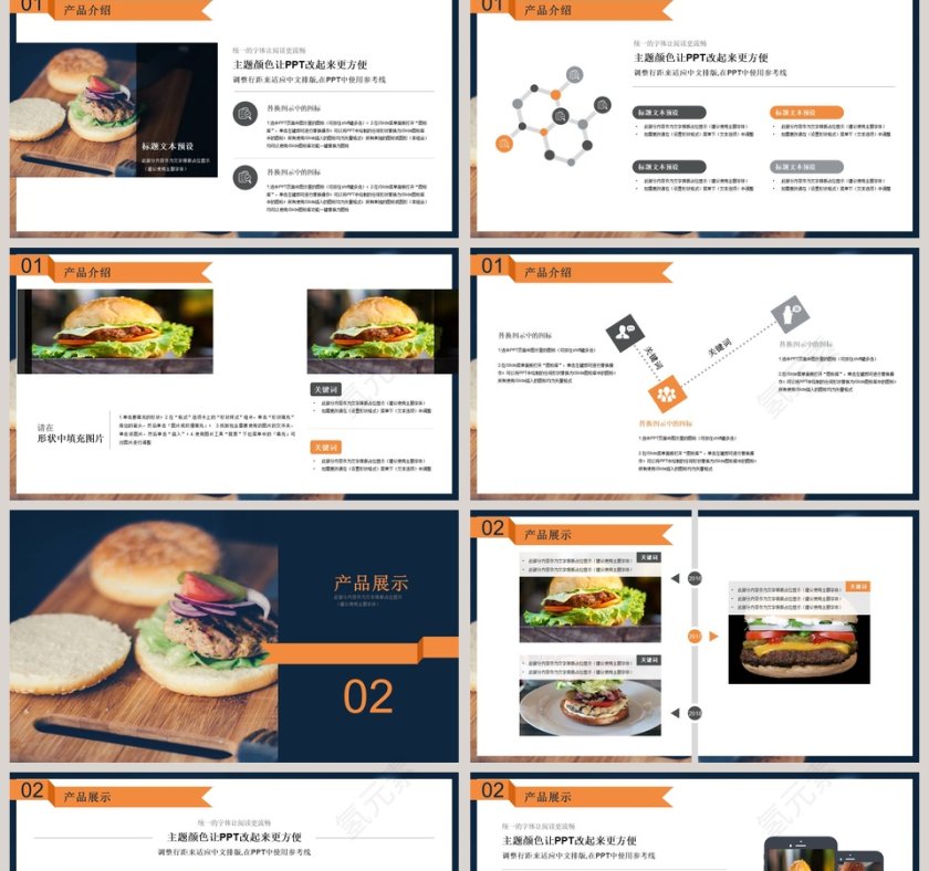西餐厅主题PPT模板第2张