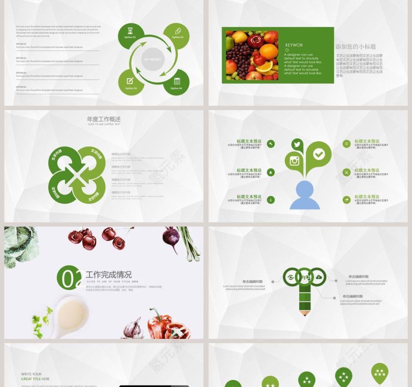 绿色蔬菜产品推广PPT模板第2张