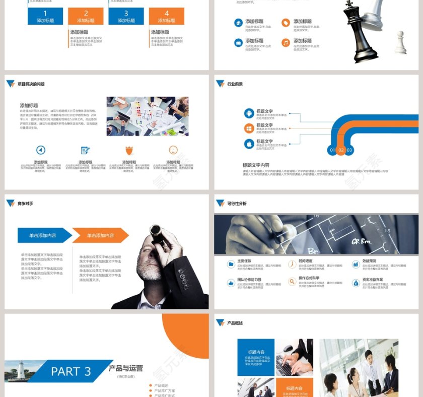 商业项目创业计划书PPT模板第3张