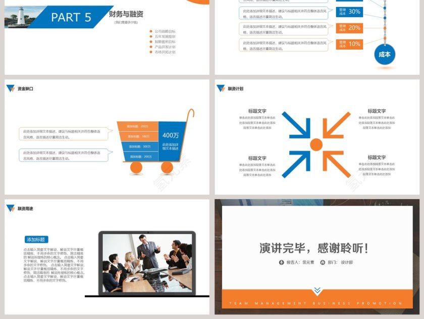 商业项目创业计划书PPT模板第6张