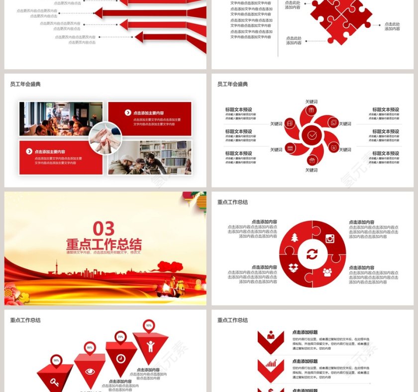 迎战2019年终总结计划公司年会PPT第3张