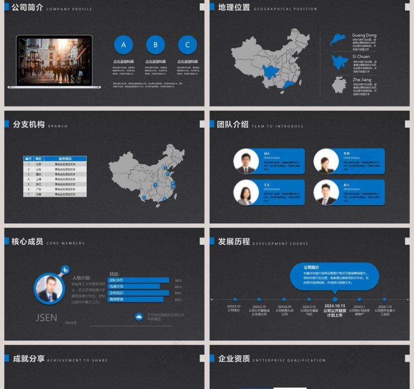 企业简介PPT模板第2张