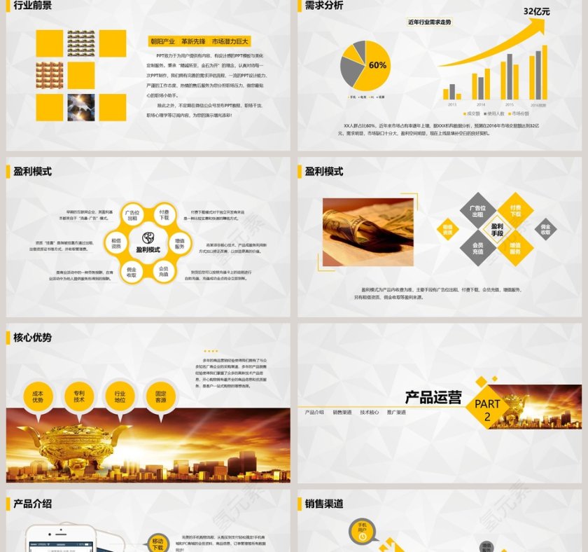 大气商务风商业计划书ppt模板第2张