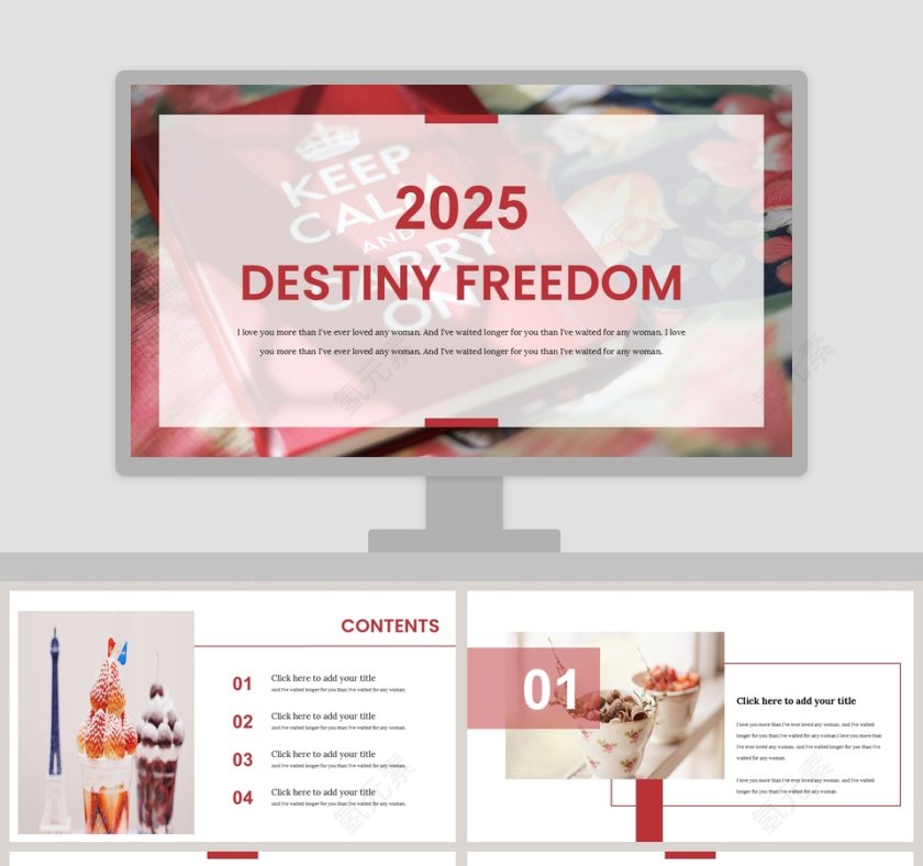 红色大气英语教学课件ppt第1张