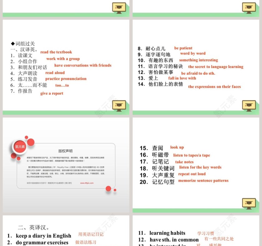 期末单元复习-Unit1  How can we become good learners教学ppt课件第2张