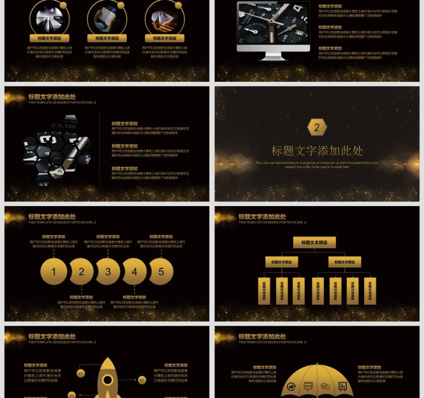 大气黑金商务通用模板商业计划书PPT第3张