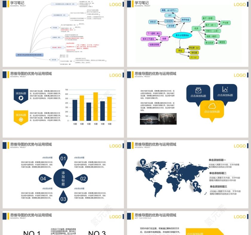 思维导图培训PPT模板第5张