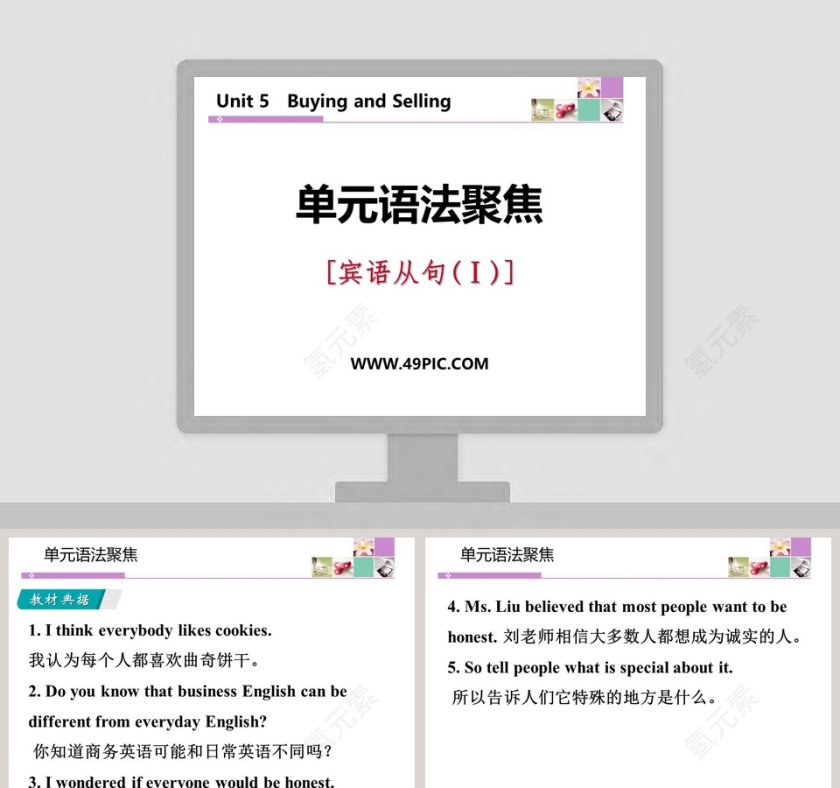 Unit 5 Buying and Selling PPT模板：商业计划书创作指南第1张
