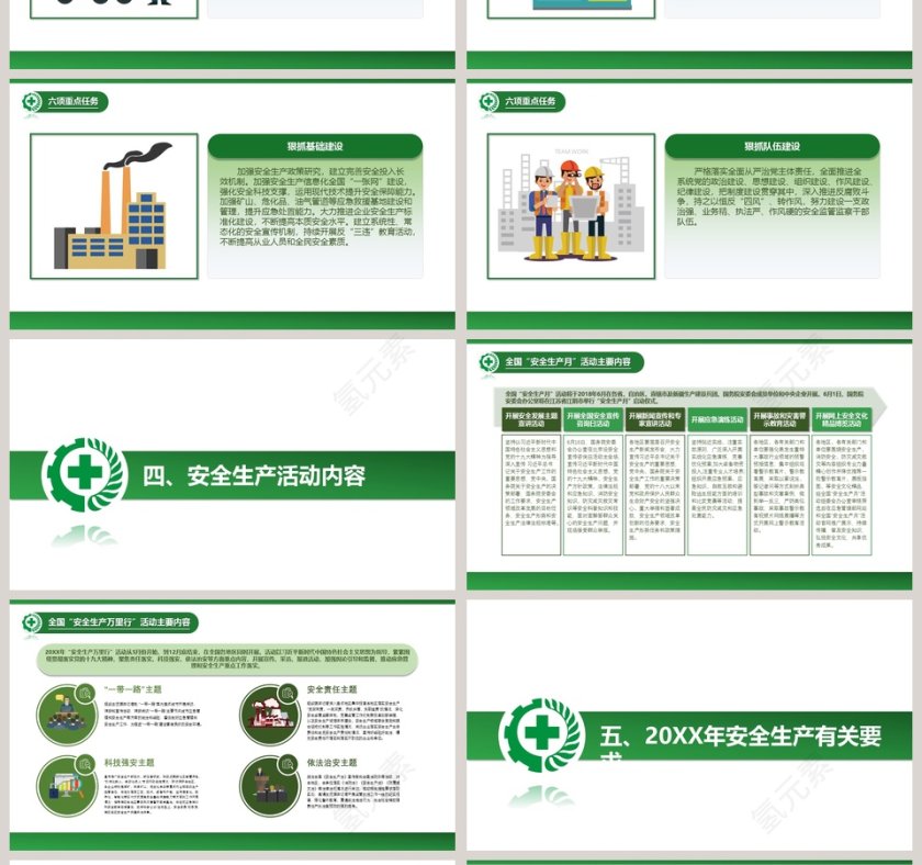 安全生产月PPT模板第4张