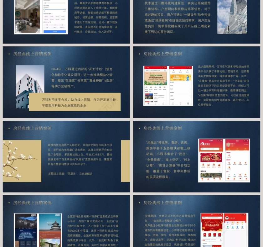 简约商务房地产线上营销案例PPT第3张