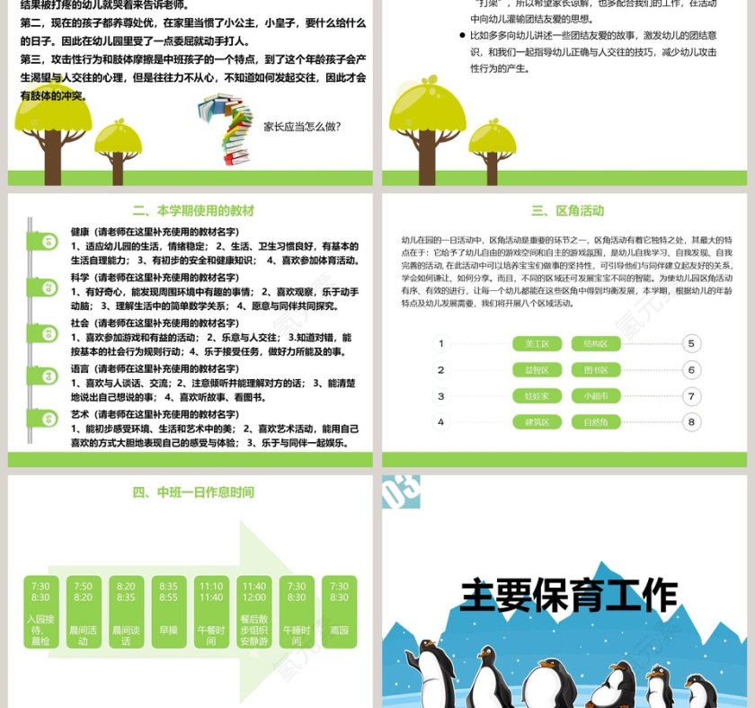 幼儿园中班班级情况座谈会家长会PPT第3张