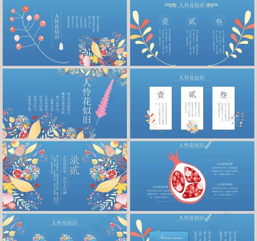 人怜花似旧，花比人应瘦ppt第2张