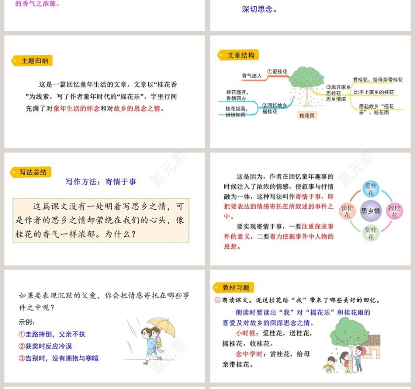 课文解析五年级语文上册桂花雨语文课件PPT第4张