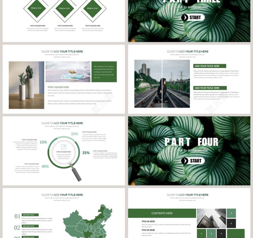 欧美极简PPT创意欧美杂志风创业书PPT模板 第3张