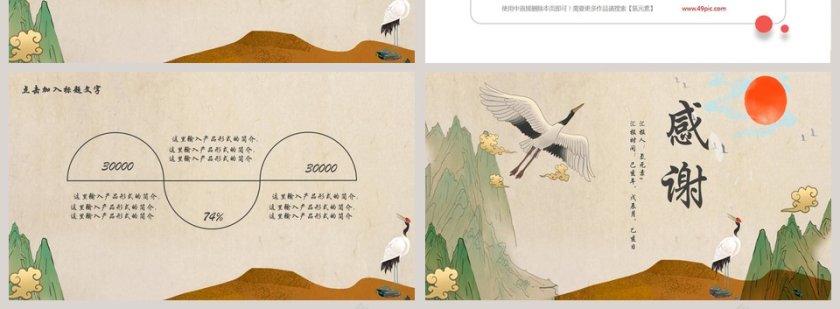 简约国潮工作总结PPT第4张