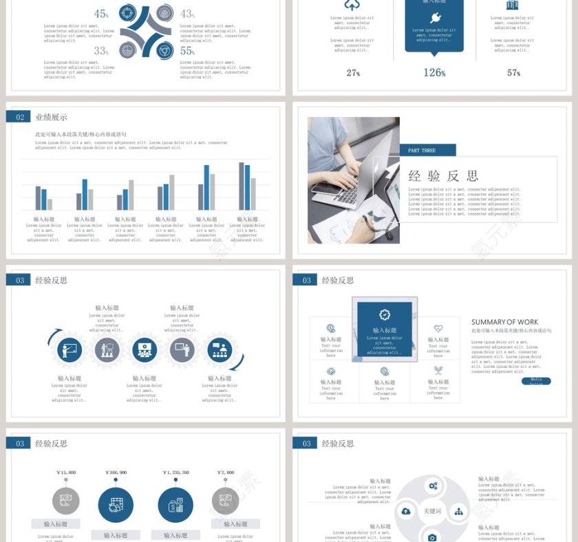 简约年终总结工作汇报工作报告模板第3张