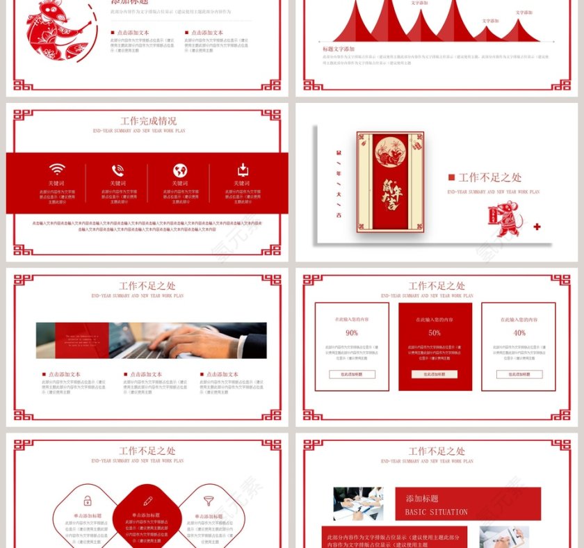 鼠年年终总结暨新年计划2020鼠年元旦PPT模板第3张