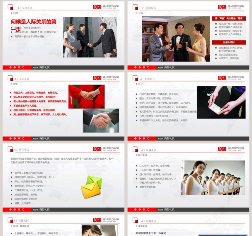 实用员工入职商务礼仪培训PPT第8张