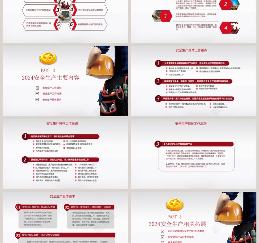 安全生产月PPT模板第3张
