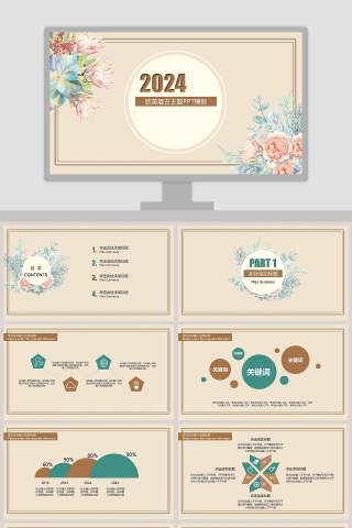 2019欧美复古主题PPT模板