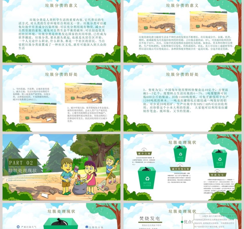 垃圾分类保护环境培训课件PPT模板第2张