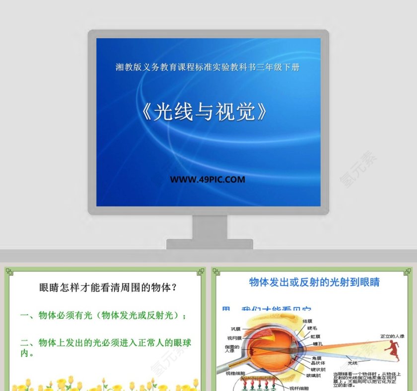 湘教版义务教育课程标准实验教科书三年级下册-光线与视觉教学ppt课件第1张