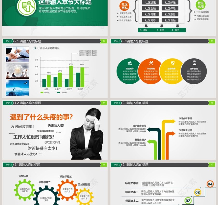 中国人寿报告通用PPT模板第3张