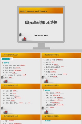 单元基础知识过关-Unit 6  Movies and Theatre教学ppt课件