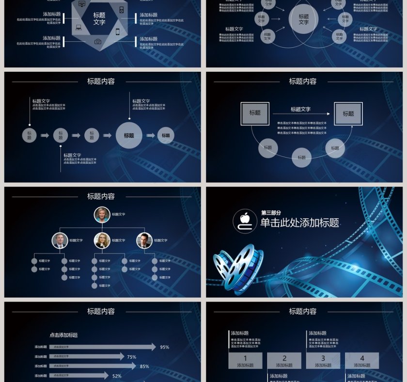 电影影视媒体传媒行业ppt模板第3张