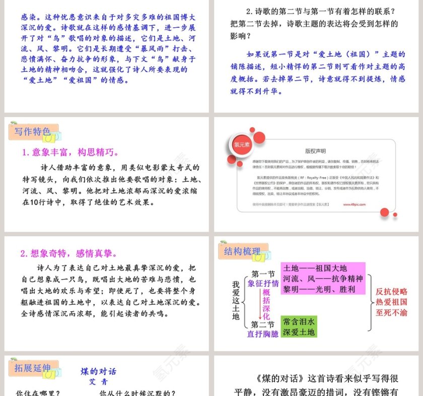 部编版九年级语文上册我爱这土地语文课件PPT第5张