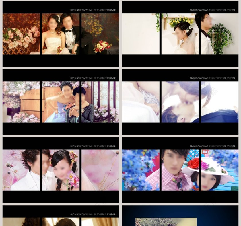 简约浪漫婚礼我们的婚礼PPT模板第8张