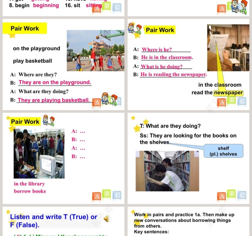 Unit 5  Topic 2-A few students are running around the playground教学ppt课件第2张