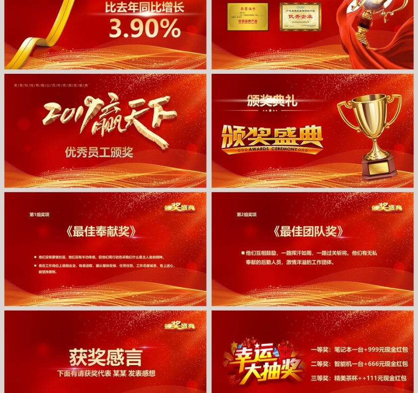 科技有限公司年终总结会PPT第3张