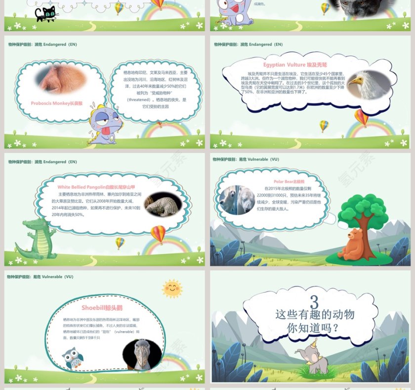 爱护动物从我做起世界动物日PPT模板第4张