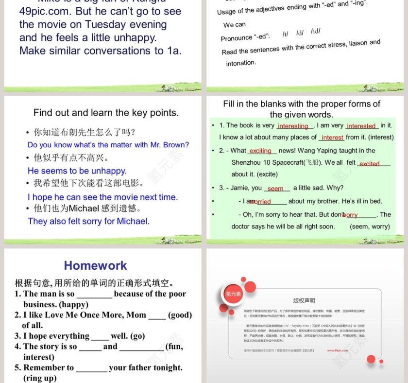 Unit 5  Topic 1-Im so happy教学ppt课件第7张