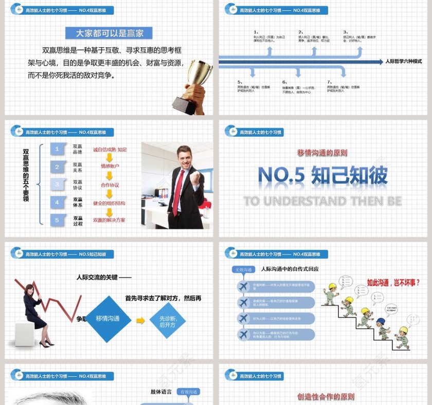 高效能人士的7个习惯ppt模板第5张