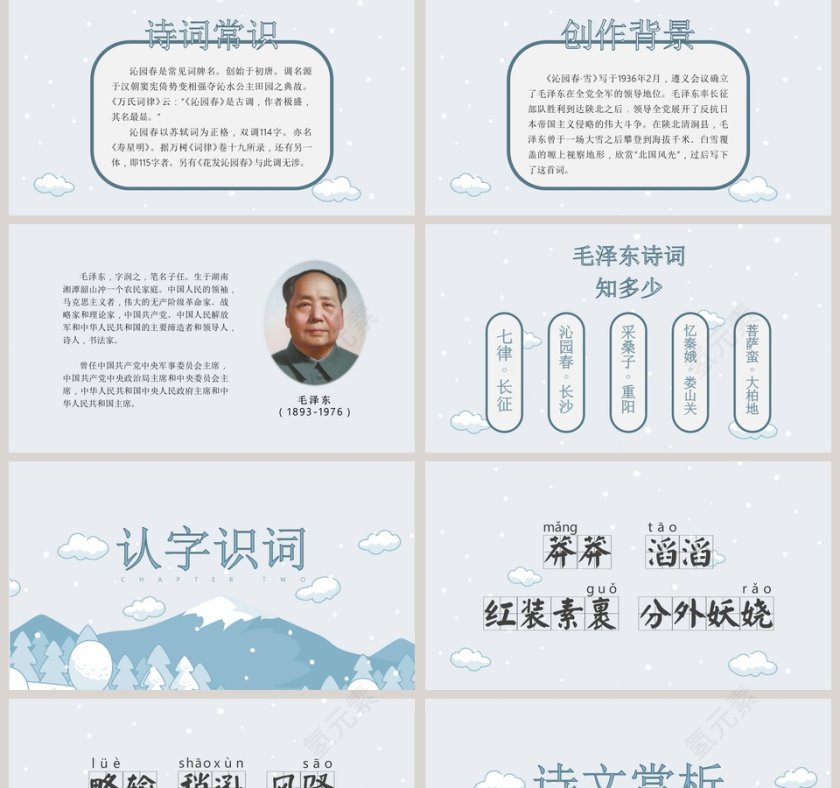 初中语文课件PPT《沁园春·雪 》    第2张