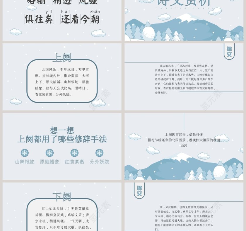 初中语文课件PPT《沁园春·雪 》    第3张