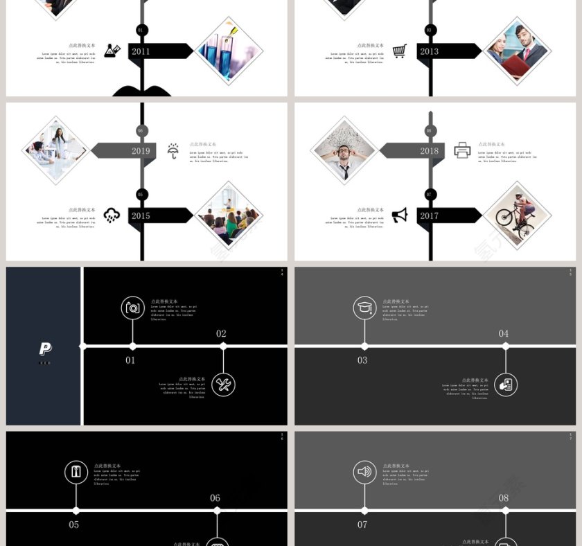 企业发展历程时间轴ppt第3张