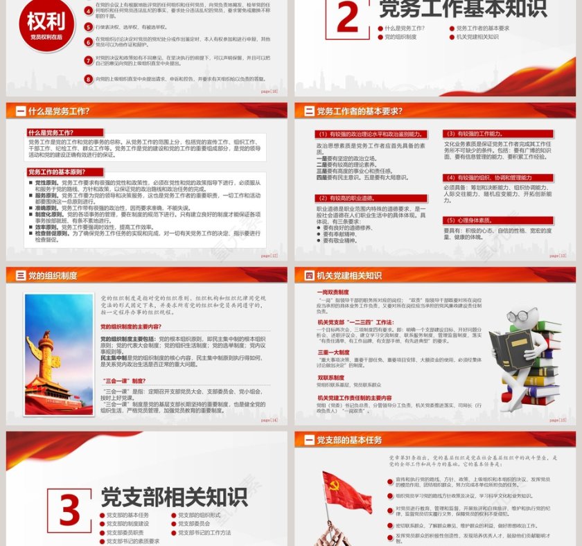 党支部党务知识培训课程ppt模板第3张