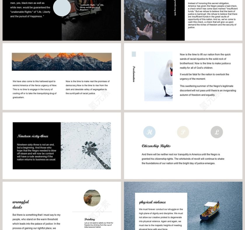 高端杂志风画册风ppt模板第3张