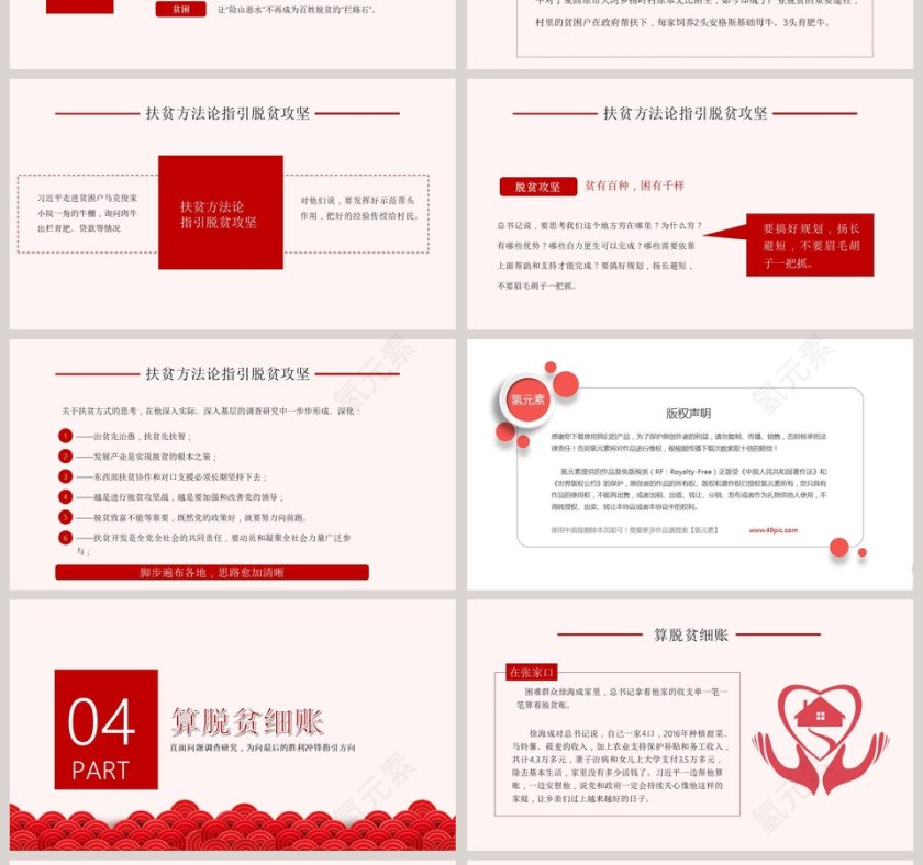 习近平抓扶贫精准扶贫会议解读PPT模板 第4张