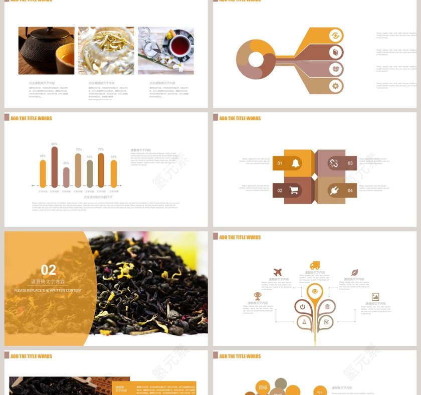 茶艺文化茶叶产品宣传ppt模板第2张