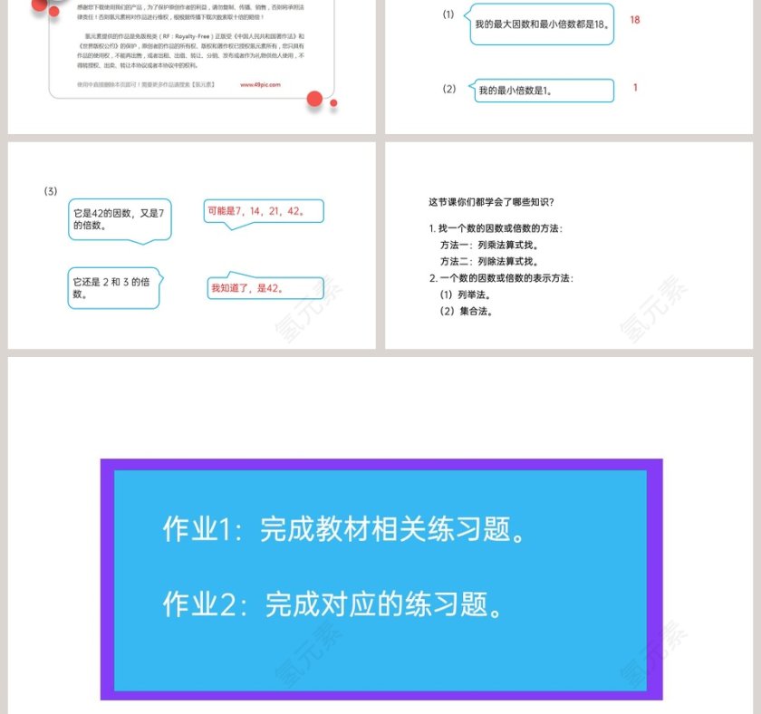 因数和倍数2在教育培训中的应用 - PPT模板第6张