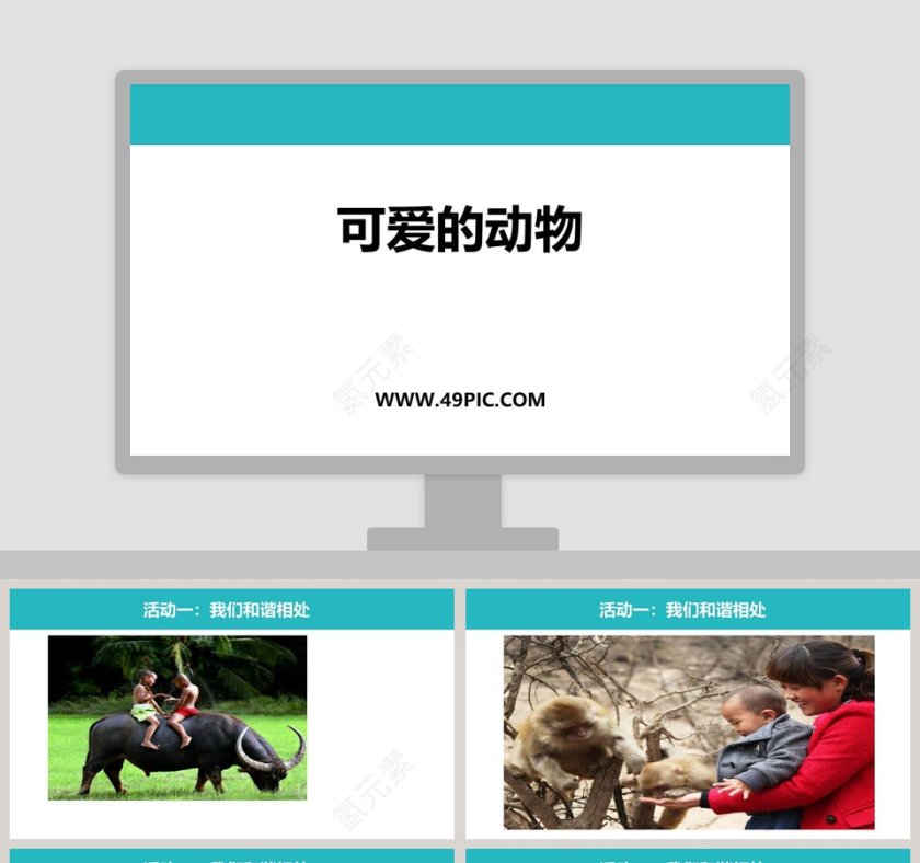 可爱的动物-教学ppt课件第1张