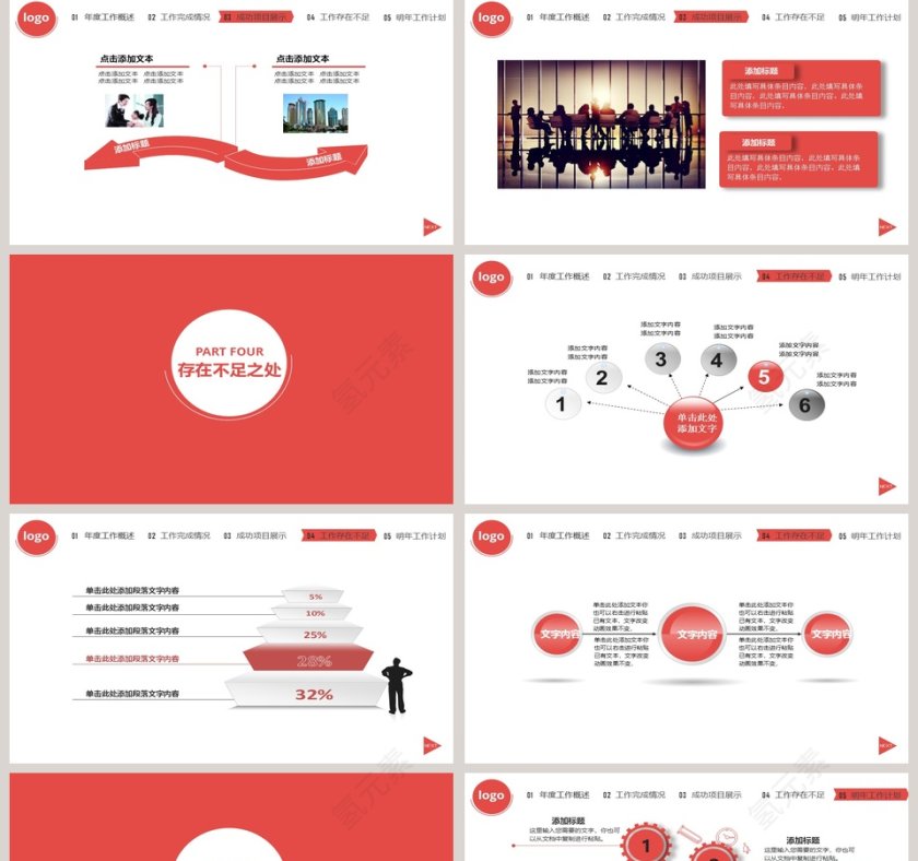 2019工作总结/年度汇报PPT模第5张