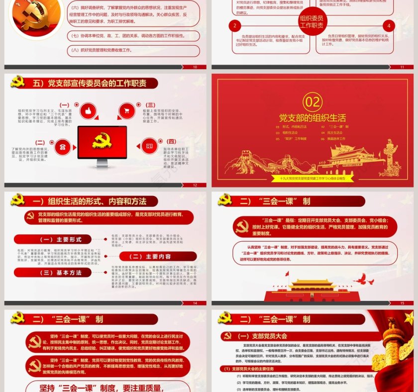 新时期基层党建工作报告指南党政工作汇报PPT第3张