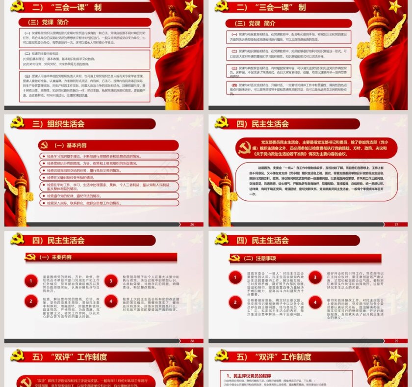 新时期基层党建工作报告指南党政工作汇报PPT第5张